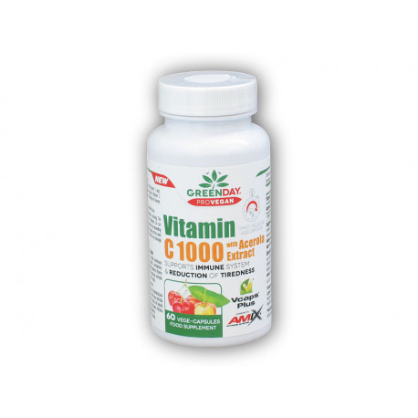 ProVEGAN Vitamin C 1000mg mit Acerola 60 Kapseln