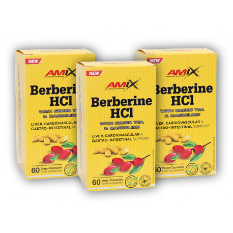 3x Berberin HCl + GreenTea &amp; Löwenzahn 60 Kapseln