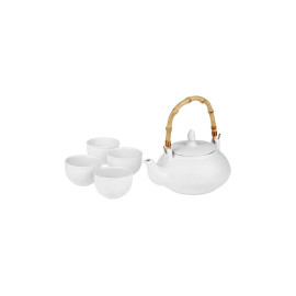 Tamari Porzellan Set - Wasserkocher + 4 Schüsseln