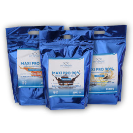 3x Maxi Pro 90% 2500g - Kokosnuss weiße Schokolade
