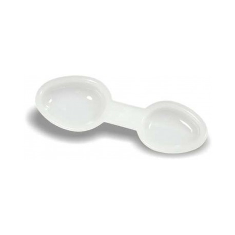 Doppelseitiger Löffel 2/1ml weiß