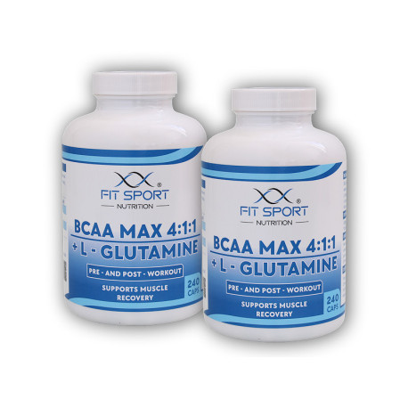 2x BCAA MAX 4:1:1 + L-Glutamin 240 Kapseln