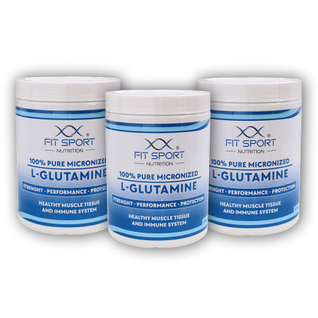 3x 100% reines mikronisiertes L-Glutamin 550g