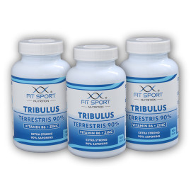 3x Tribulus Terrestris 90% + Vitamin B6 + Zink 100 Kapseln