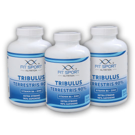 3x Tribulus Terrestris 90% + Vitamin B6 + Zink 240 Kapseln