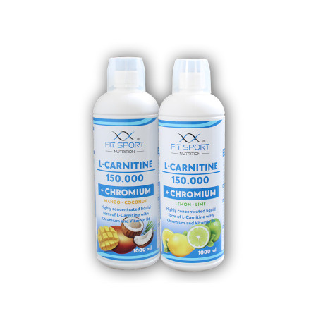 2x L-Carnitin 150000 + Chrom 1000ml - Mango Kokosnuss