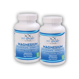 2x Magnesium Bisglycinat + Vitamin B6 120 veggie Kapseln - Magnesium