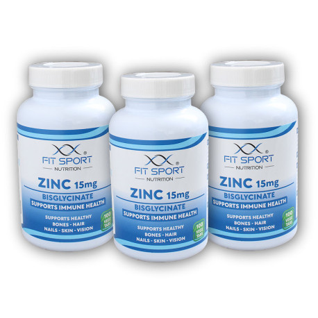 3x Zink 15mg Bisglycinat 100 veggie Tabletten - Zink
