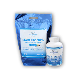 Maxi Pro 90% 2500g + BCAA 4:1:1 240cps - gesalzenes Karamell
