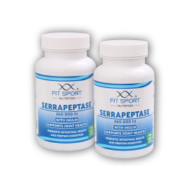 2x Serrapeptase 260.000 IE mit Inulin 90 vege Kapseln