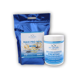 Maxi Pro 90% 2500g + Kreatin 550g GRATIS - weiße Schokolade Kokosnuss