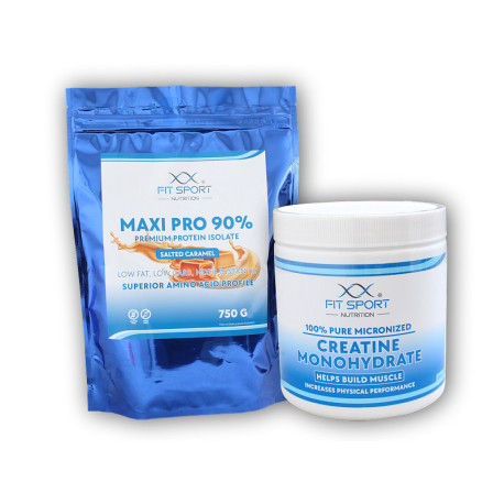 Maxi Pro 90% 750g + Kreatin 330g - weiße Schokolade Kokosnuss