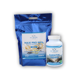 Maxi Pro 90% 2500g + Carnitin Taurin 120 veggie Kapseln - weiße Schokolade Kokosnuss