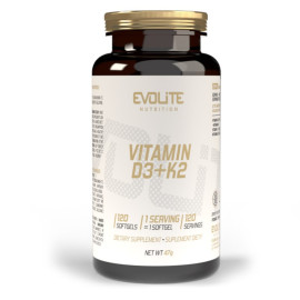 Evolite Nutrition Vitamin D3+K2 120 Kapseln