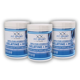 3x 100% reine hydrolysierte Gelatine + MSM 500 Kapseln - Gelatine + MSM