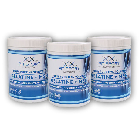 3x 100% reine hydrolysierte Gelatine + MSM 500 Kapseln - Gelatine + MSM