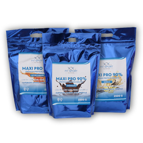 3x Maxi Pro 90% 2500g - Erdbeere