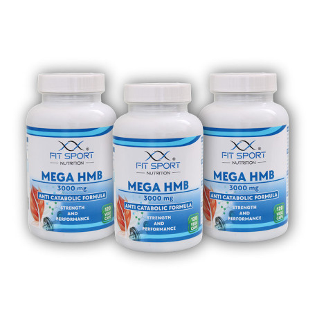 3x Mega HMB 3000mg 120 Gemüsekapseln
