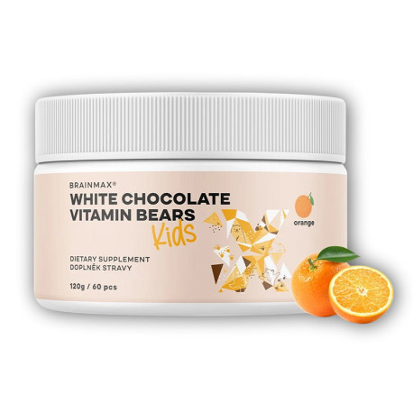 KIDS White Chocolate Vitamin Bears 120g (60 Stück) – Orange