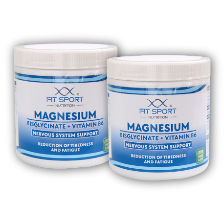 2x Magnesiumbisglycinat + Vitamin B6 270 Gemüsekapseln – Magnesium