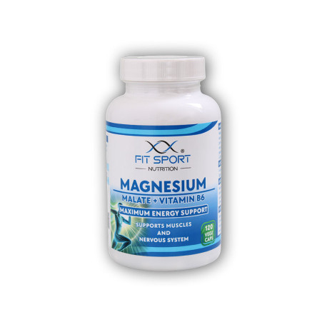 Magnesium-Malat + Vitamin B6 120 Gemüsekapseln – Energie-Magnesium