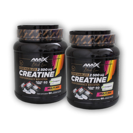 2x Black Line Creatine Creapure 2500mg 60 Kautabletten Zero Sugar Multi