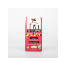 Dunkle Schokolade 63 % mit Apfel und Zimt BIO - 100 g