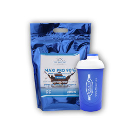 Maxi Pro 90 % 2500 g + Fitsport Shaker – Dubai Schokolade