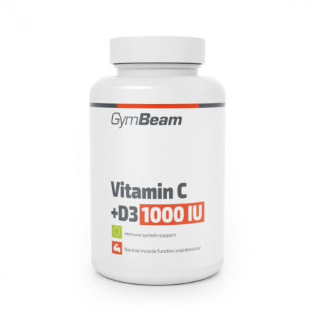 Vitamin C + D3 1000 IE - GymBeam - 90 Säckchen