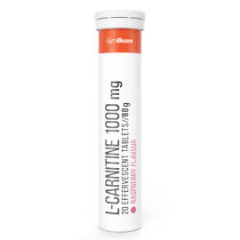 L-Carnitin 1000 mg sprudelnd – GymBeam – Himbeere – 20 Tabletten.