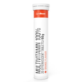 Multivitamine 100 % sprudelnd – GymBeam – orange – 20 Tabletten.