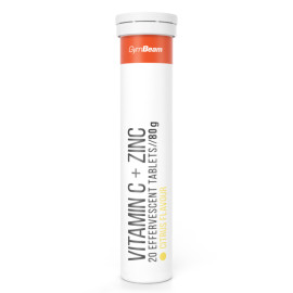 Vitamin C + Zink Sparkling – GymBeam – Zitrusfrüchte – 12 x 20 Tabletten