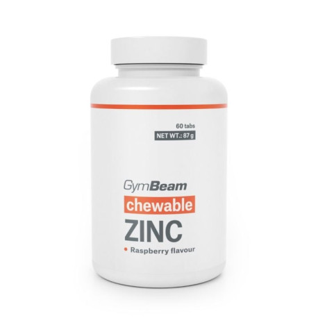 Zink, Saugtabletten – GymBeam – Himbeere – 60 Tabletten.