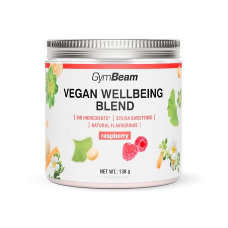 Vegane Wellbeing-Mischung – GymBeam – Himbeer – 138 g