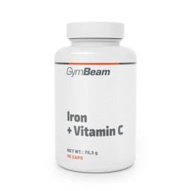 Eisen + Vitamin C – GymBeam – 90 Säckchen.