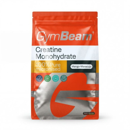 100% Kreatinmonohydrat – GymBeam – Mango-Passionsfrucht – 750 g