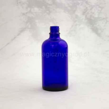 Blaue Glasflasche - 100ml, Innendurchmesser 18 mm