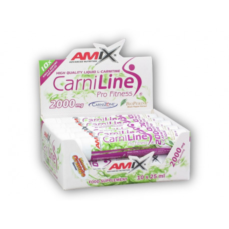CarniLine 2000mg + BioPerine 10 Ampullen 25ml - frische Limette