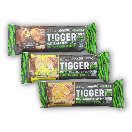Tigger Zero Multi Layer Protein Riegel 60g - Vanille Karamell
