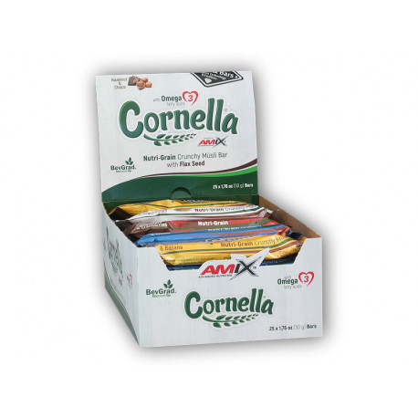 25x Cornella Crunchy Müsliriegel 50g MIX - Schoko-Cranberries