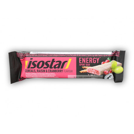 Isostar Energy Sport Riegel 40g - Rosinen mit Preiselbeeren